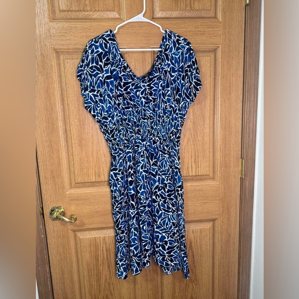 Robert Louis Black and Blue Maxi Dress